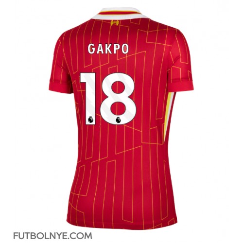 Camiseta Liverpool Cody Gakpo #18 Primera Equipación para mujer 2024-25 manga corta